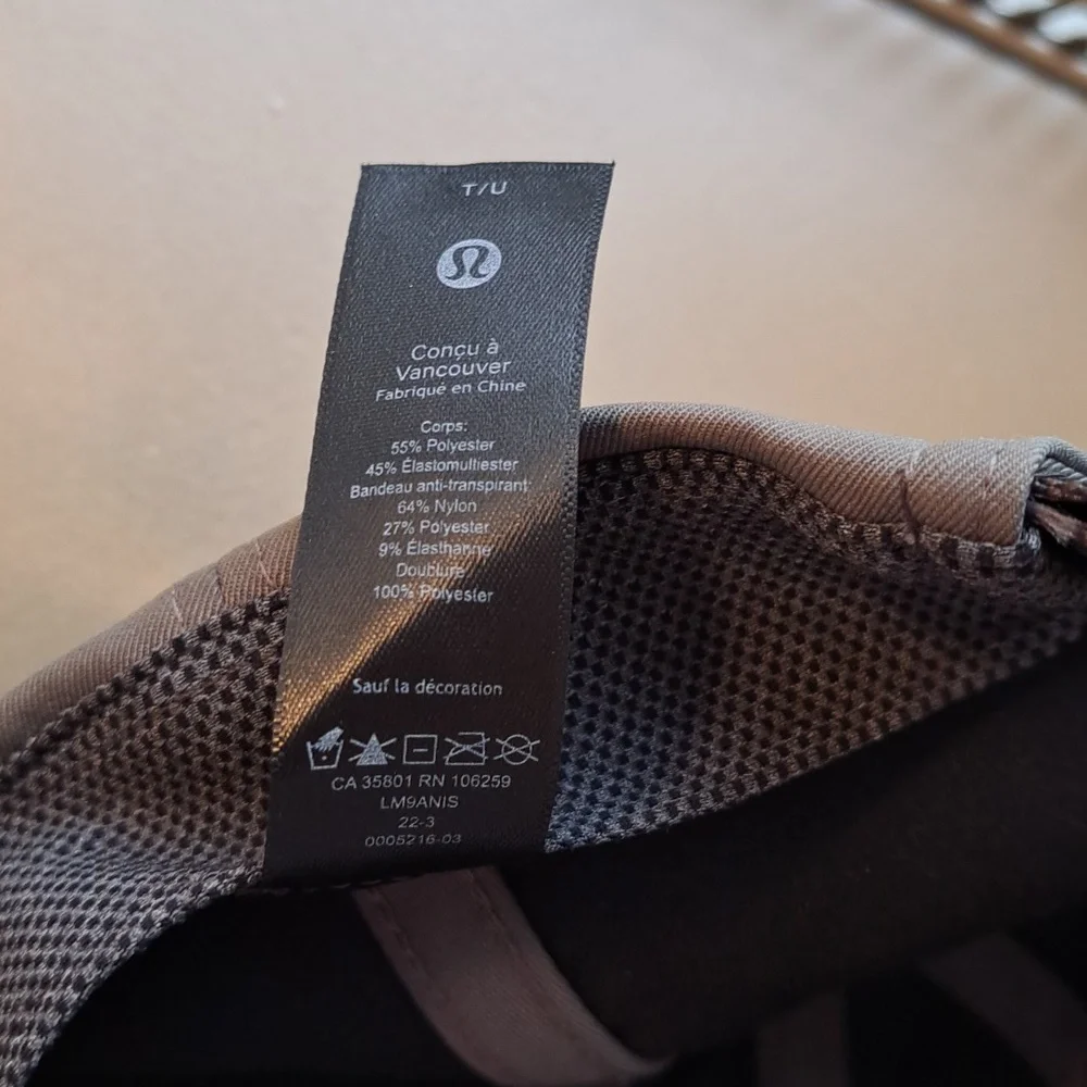 NWOT Lululemon Mens Fit And Free Olive Green Athletic/Athleisure Baseball Hat OS